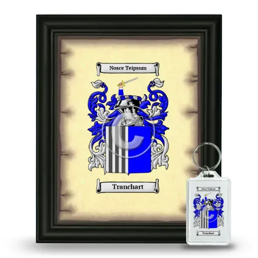 Tranchart Framed Coat of Arms and Keychain - Black