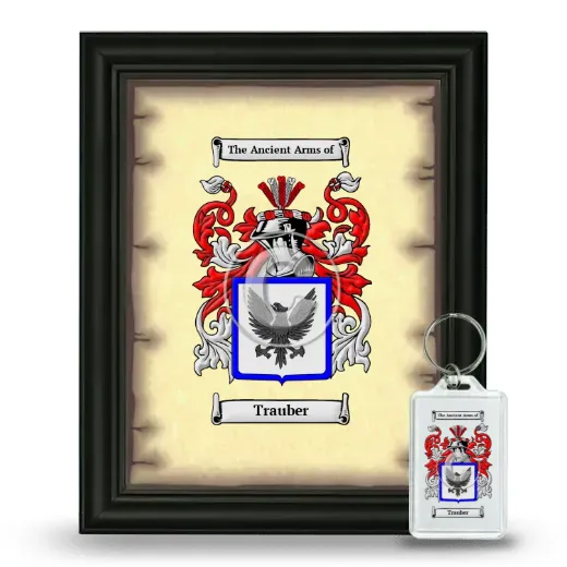 Trauber Framed Coat of Arms and Keychain - Black