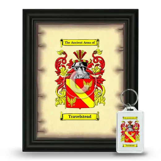 Travelstead Framed Coat of Arms and Keychain - Black