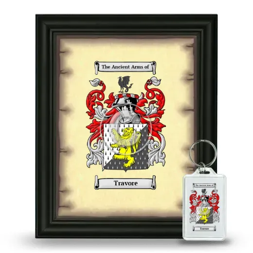 Travore Framed Coat of Arms and Keychain - Black