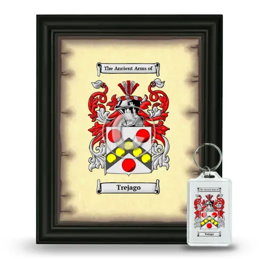 Trejago Framed Coat of Arms and Keychain - Black