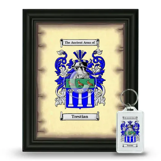 Trestian Framed Coat of Arms and Keychain - Black