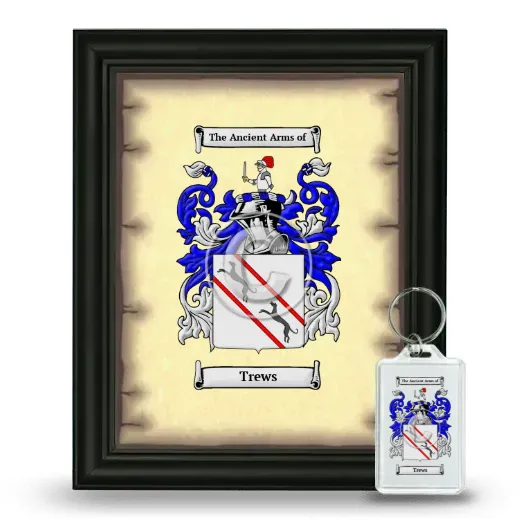 Trews Framed Coat of Arms and Keychain - Black