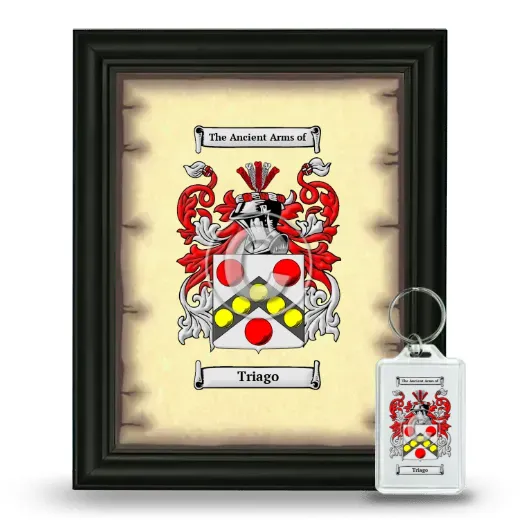 Triago Framed Coat of Arms and Keychain - Black