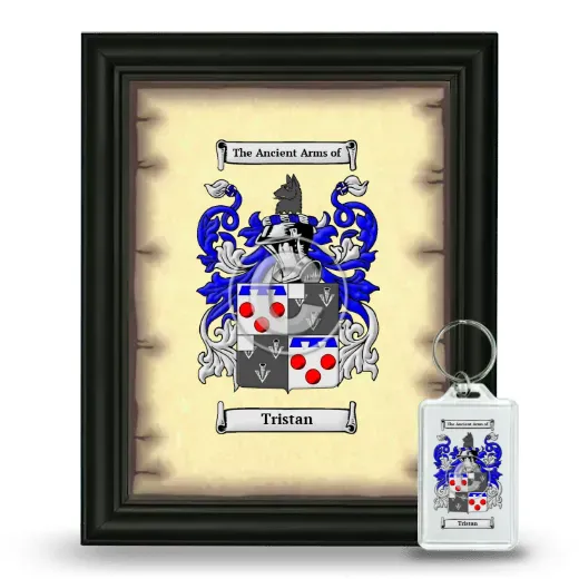Tristan Framed Coat of Arms and Keychain - Black