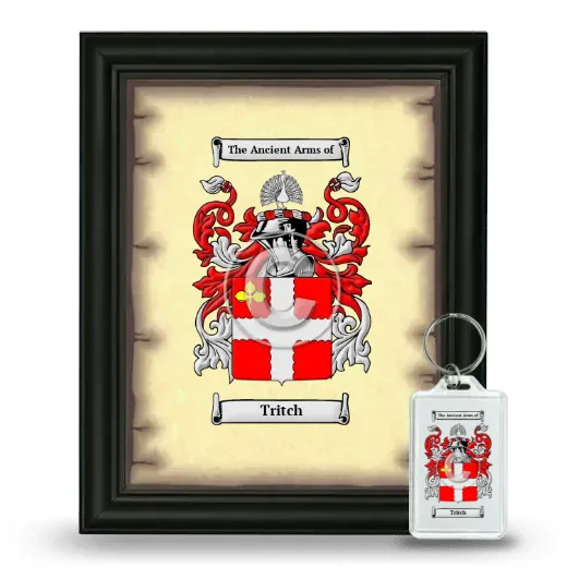 Tritch Framed Coat of Arms and Keychain - Black