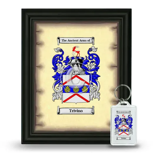Trivino Framed Coat of Arms and Keychain - Black