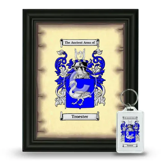 Troester Framed Coat of Arms and Keychain - Black
