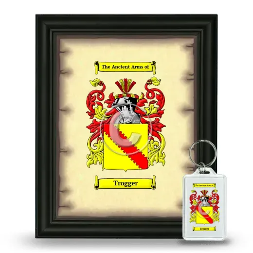 Trogger Framed Coat of Arms and Keychain - Black