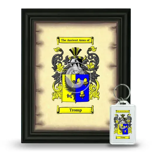 Tromp Framed Coat of Arms and Keychain - Black
