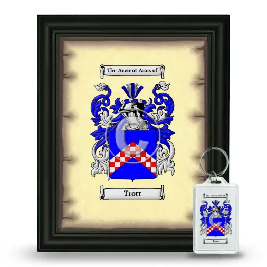Trott Framed Coat of Arms and Keychain - Black