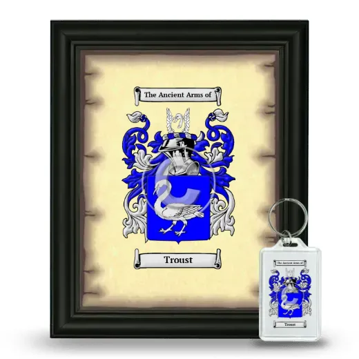 Troust Framed Coat of Arms and Keychain - Black