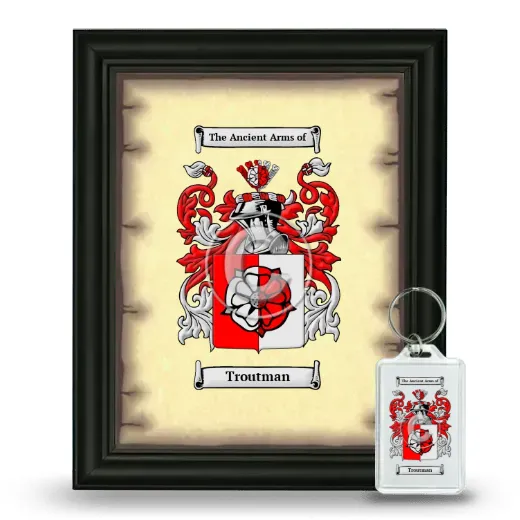 Troutman Framed Coat of Arms and Keychain - Black