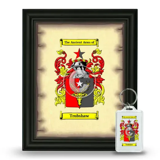 Trubshaw Framed Coat of Arms and Keychain - Black