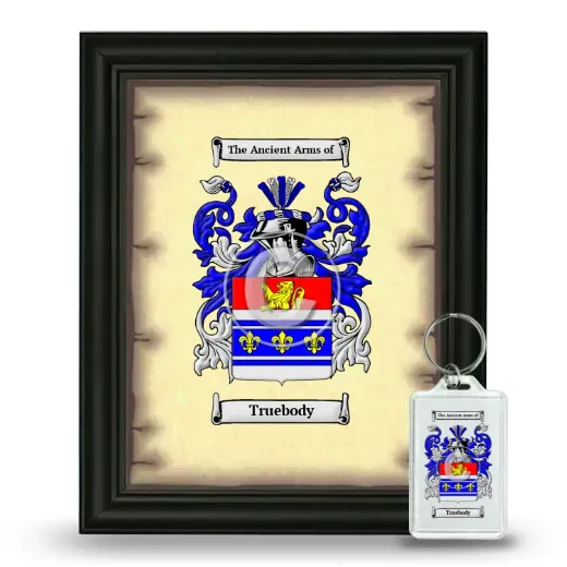 Truebody Framed Coat of Arms and Keychain - Black
