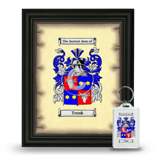Trunk Framed Coat of Arms and Keychain - Black