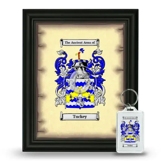 Tuckey Framed Coat of Arms and Keychain - Black