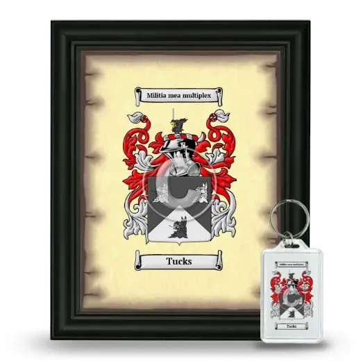 Tucks Framed Coat of Arms and Keychain - Black