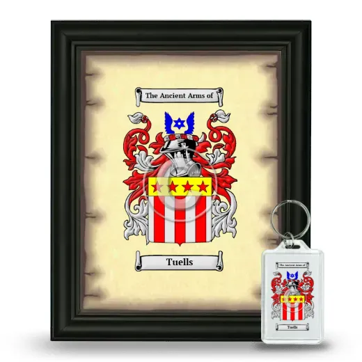 Tuells Framed Coat of Arms and Keychain - Black