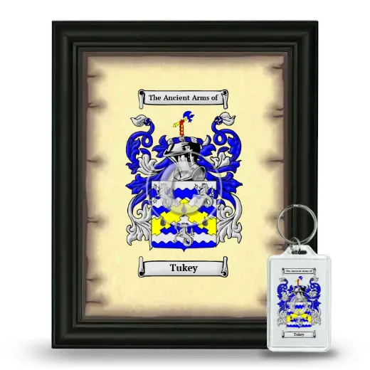 Tukey Framed Coat of Arms and Keychain - Black