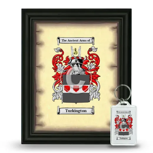 Turkington Framed Coat of Arms and Keychain - Black