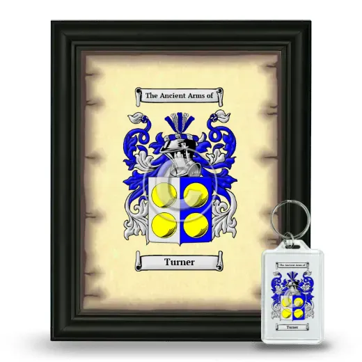 Turner Framed Coat of Arms and Keychain - Black