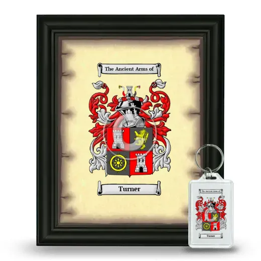 Turner Framed Coat of Arms and Keychain - Black