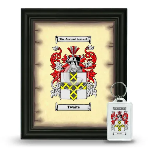 Twaite Framed Coat of Arms and Keychain - Black