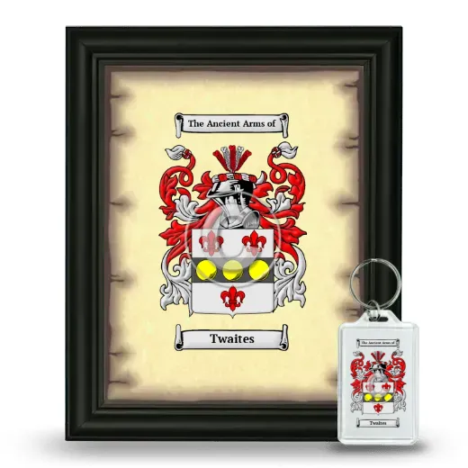 Twaites Framed Coat of Arms and Keychain - Black