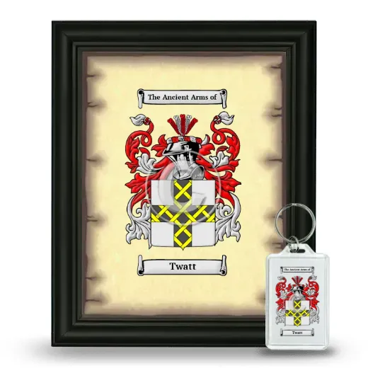 Twatt Framed Coat of Arms and Keychain - Black