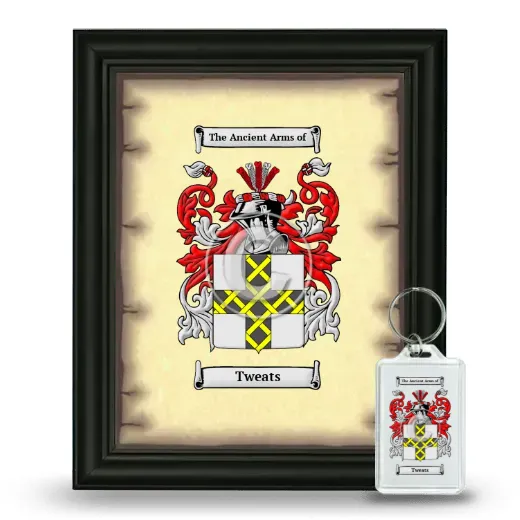Tweats Framed Coat of Arms and Keychain - Black