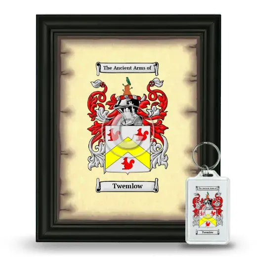 Twemlow Framed Coat of Arms and Keychain - Black