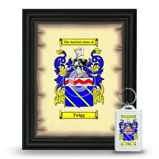 Twigg Framed Coat of Arms and Keychain - Black