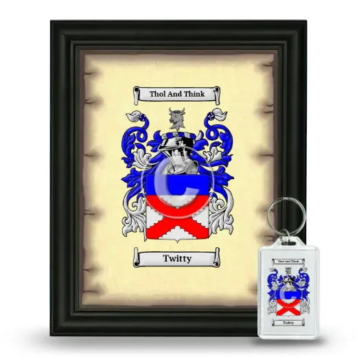 Twitty Framed Coat of Arms and Keychain - Black