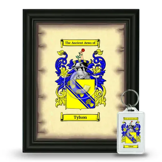 Tylson Framed Coat of Arms and Keychain - Black