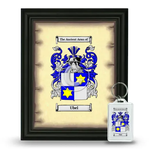 Ubel Framed Coat of Arms and Keychain - Black