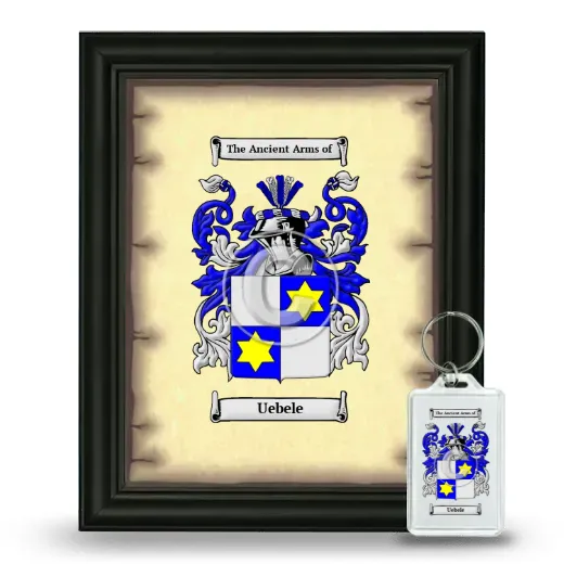 Uebele Framed Coat of Arms and Keychain - Black