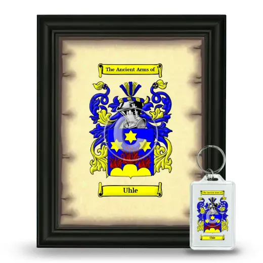 Uhle Framed Coat of Arms and Keychain - Black