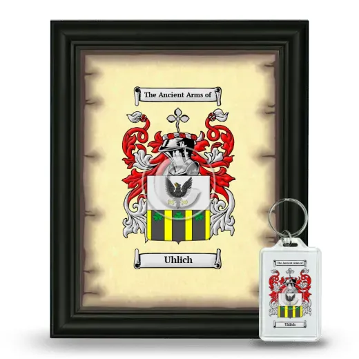 Uhlich Framed Coat of Arms and Keychain - Black