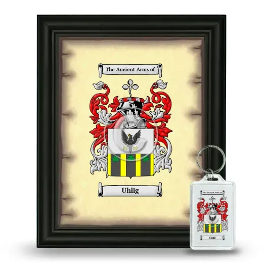 Uhlig Framed Coat of Arms and Keychain - Black