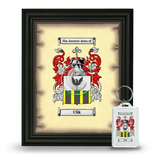 Ulik Framed Coat of Arms and Keychain - Black