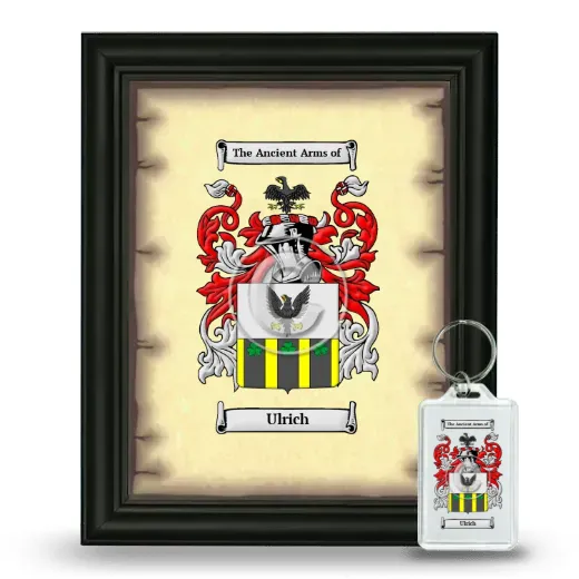 Ulrich Framed Coat of Arms and Keychain - Black
