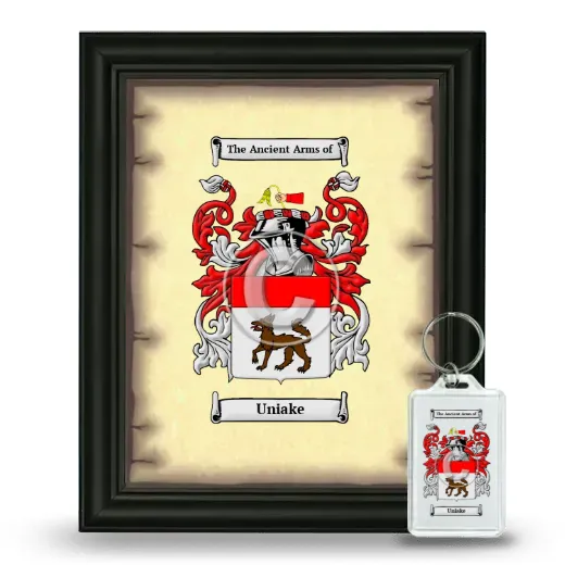 Uniake Framed Coat of Arms and Keychain - Black