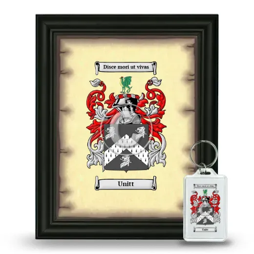 Unitt Framed Coat of Arms and Keychain - Black