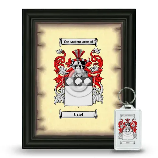 Uriel Framed Coat of Arms and Keychain - Black