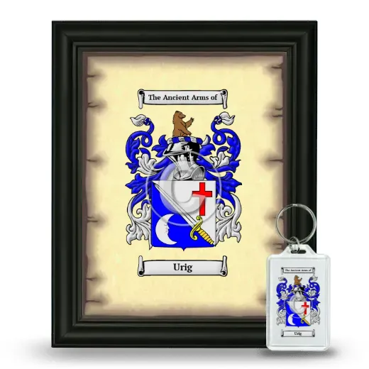 Urig Framed Coat of Arms and Keychain - Black