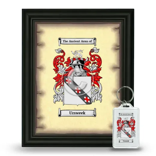 Ursweek Framed Coat of Arms and Keychain - Black