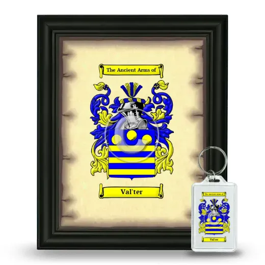 Val'ter Framed Coat of Arms and Keychain - Black