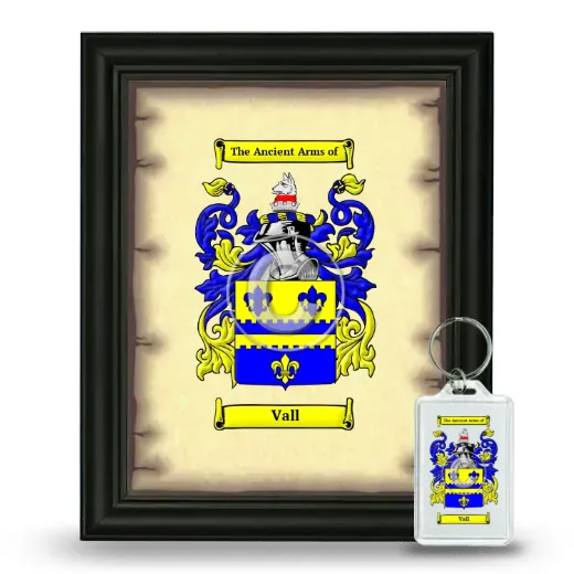 Vall Framed Coat of Arms and Keychain - Black
