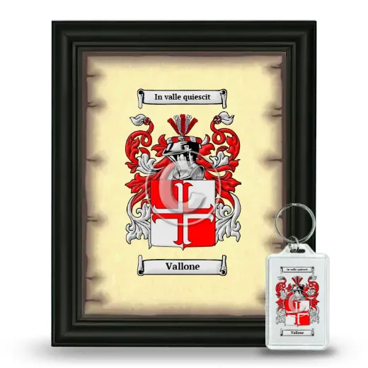 Vallone Framed Coat of Arms and Keychain - Black